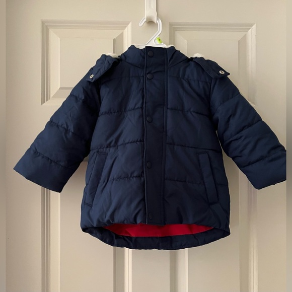 NWOT babyGap ColdControl Max PufferJacket w/Hood zipper & snap closure 18-24M